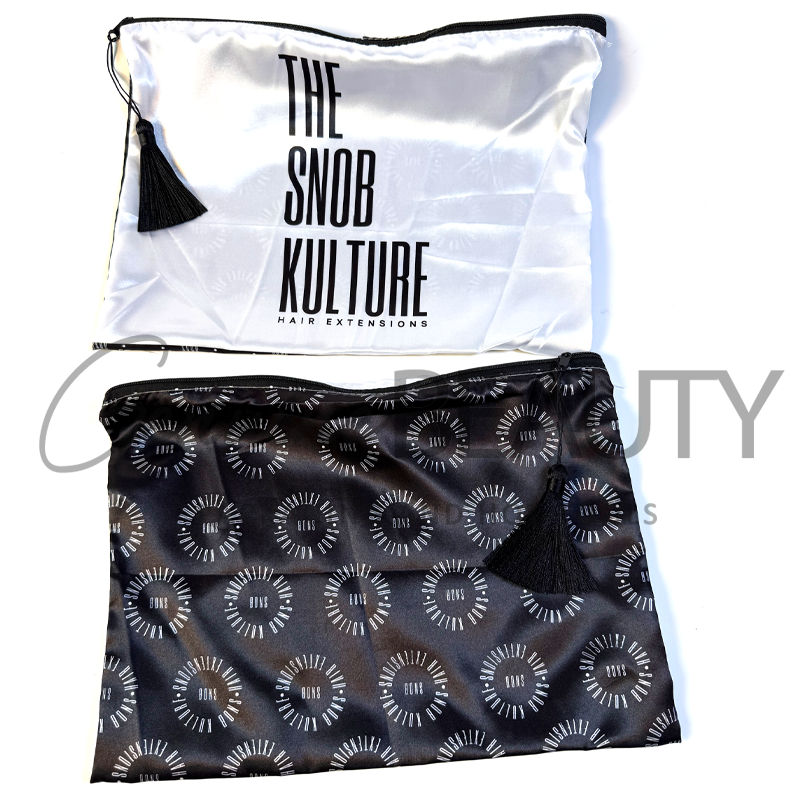 Zipper Satin Bag (two side print)