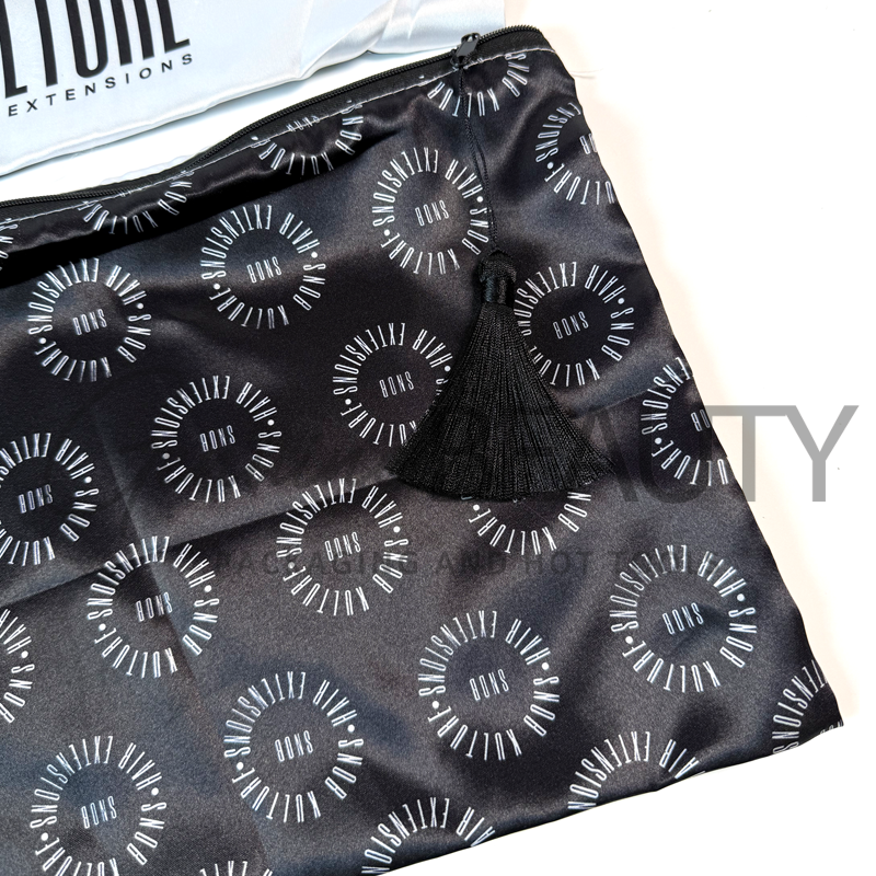 Zipper Satin Bag (two side print)