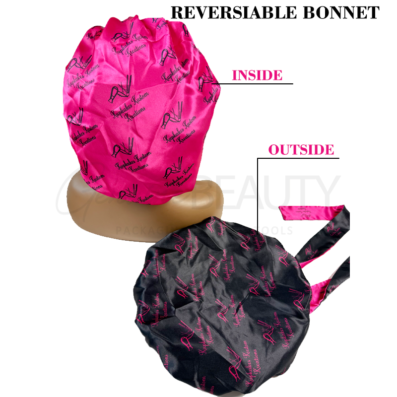 SATIN BONNET WITH TIE SATIN BAND