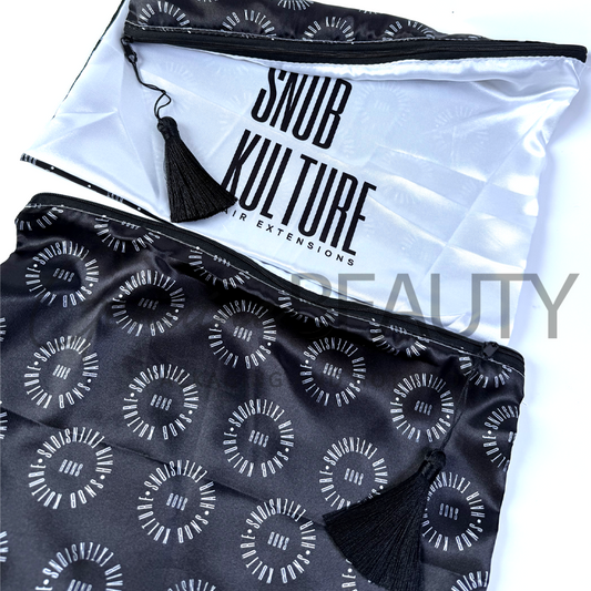 Zipper Satin Bag (two side print)